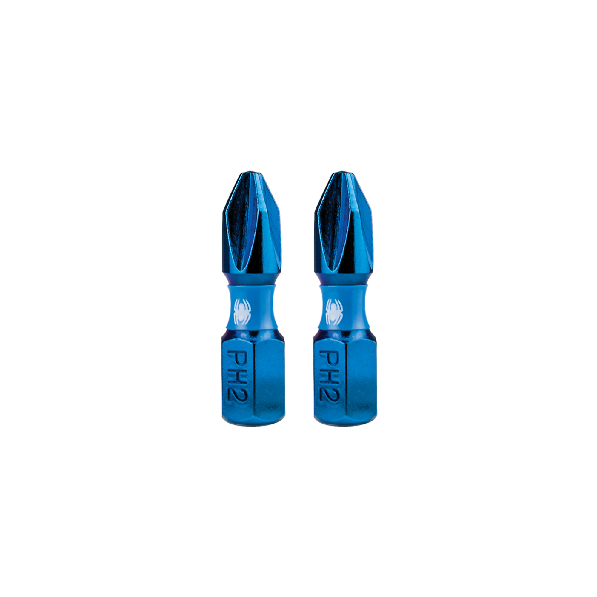 SPYDER Mach-Blue™, 2Pc 1/4in. X 1in. Mach-Blue Impact Driver Bit, Ph2 Included (qty.) 2 Model# 19034